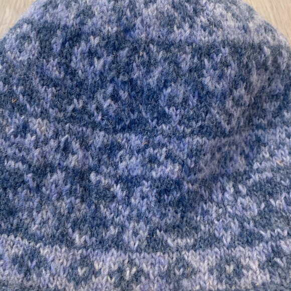 Hand Knit Fair Isle Hat with Pompom. NEW - Picture 5 of 5